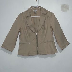 Size 12 Women’s White House Black Market Cream Blazer Jacket